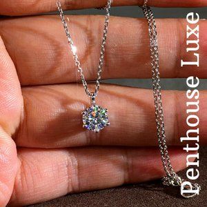 π RESTOCKED! Sterling Diamond Solitaire Necklace